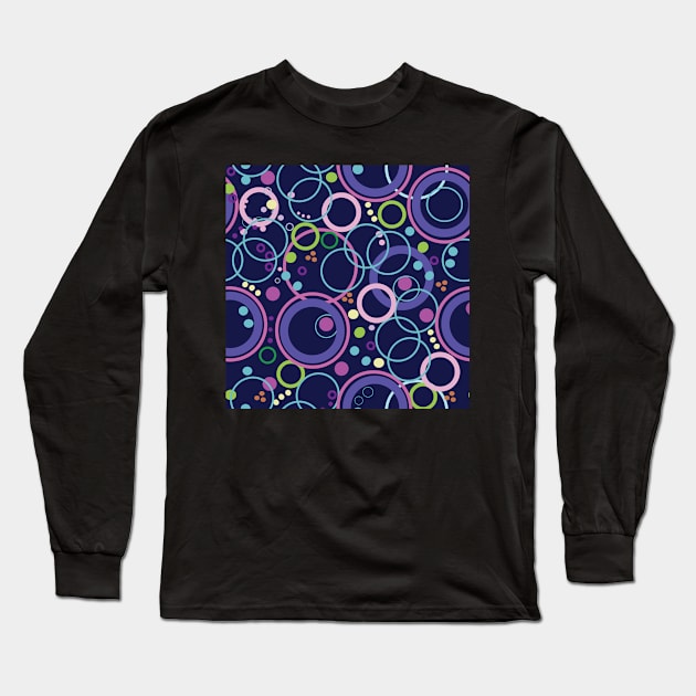 Loopy Bright Circles Long Sleeve T-Shirt by MegMarchiando